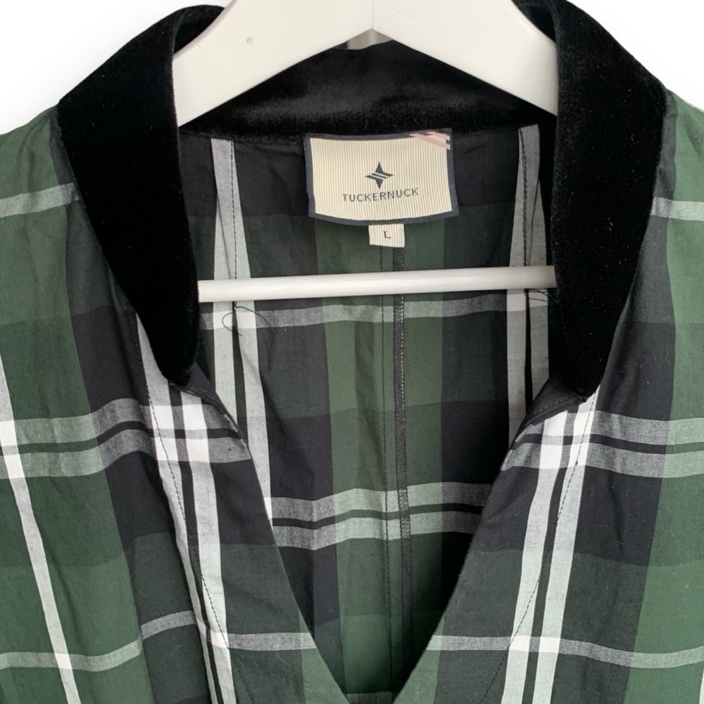 Elegant Green Plaid Dress - Picture 6 of 16